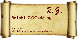 Reichl Zétény névjegykártya